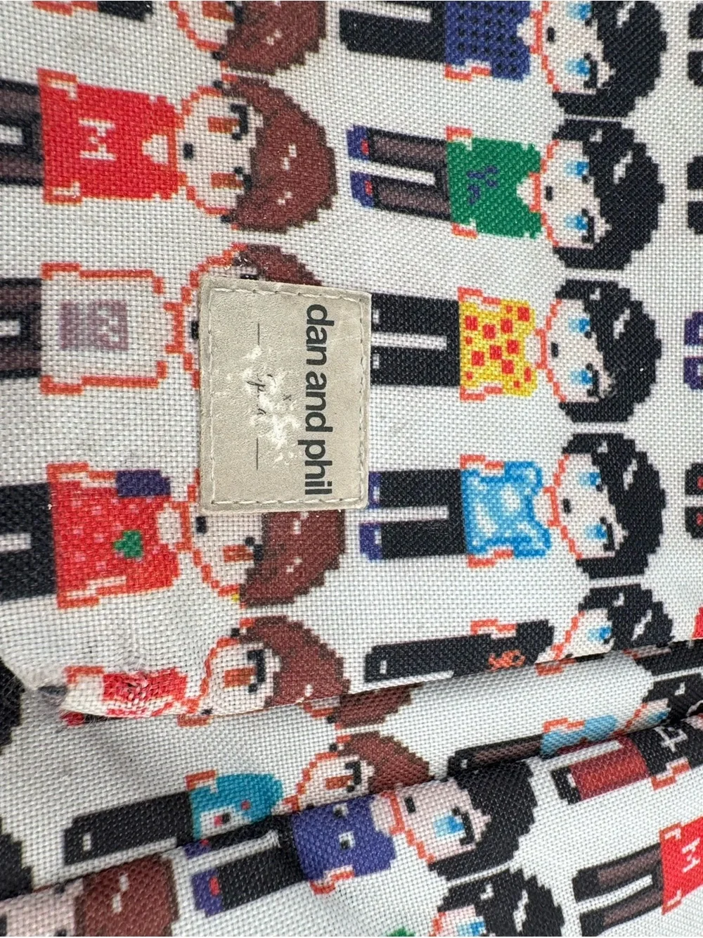 RARE Dan & Phil Pixel People Backpack - 2015 YouTube Merch - Hard to Find!